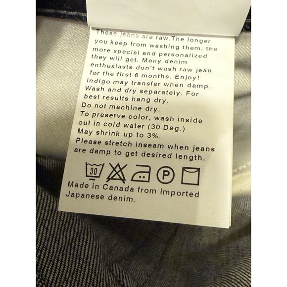 Naked & Famous Men’s Weird Guy Japanese Indigo Selvedge Jeans 34 New With Tags - Picture 5 of 11